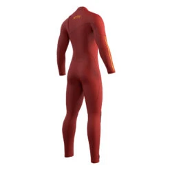 Mystic One Mens 5/3mm FreeZip Wetsuit -Kitesurfing Shop 300 Red The One zipfree back view