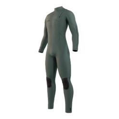 Mystic One Mens 5/3mm FreeZip Wetsuit -Kitesurfing Shop 643 Dark Olive The One zipfree front view