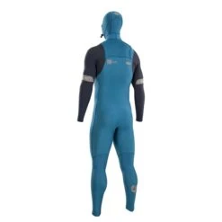 ION Mens Wetsuit Seek Amp 6/5 Hooded FZ (Front Zip) 2022 -Kitesurfing Shop 65 Hooded Amp FZ Petrol Back View