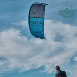 Airush One (One Strut) V2 Kite -Kitesurfing Shop Airush Progression One V2 SlateTeal flying in the sky