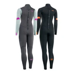 ION Amaze Core Womens 4/3 Back Zip 2024 -Kitesurfing Shop Amaze Core BZ Back View Both Colours 900 black610 Light Olive