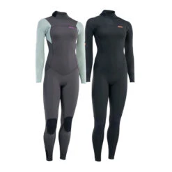 ION Amaze Core Womens 4/3 Back Zip 2024 -Kitesurfing Shop Amaze Core BZ Front View Both Colours 900 black610 Light Olive