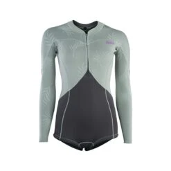ION Amaze Womens Hot Shorty Long Sleeve 1.5 FZ Front Zip 2023 18 ION Amaze Womens Hot Shorty Long Sleeve 1.5 FZ Front Zip 2023 -Kitesurfing Shop Amaze Hot Shorty 1.5 LS FZ 48233 4552 610 Light Olive Front