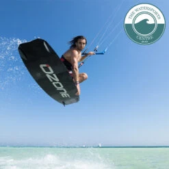Ozone Code V3 2022 Kiteboard -Kitesurfing Shop Code V3 Black Action shot Bottom