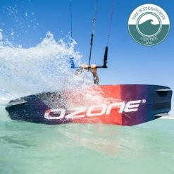 Ozone Code V3 2022 Kiteboard -Kitesurfing Shop Code V3 Red Action shot Bottom