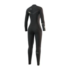 Mystic Dazzled Womens 5/3 (Double Front Zip) Wetsuit -Kitesurfing Shop Dazzled FZ 900 Black Back View