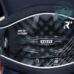 ION Riot Team Mens Harness -Kitesurfing Shop Hadlow lifestyle shot back of harness