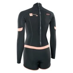 ION Amaze Womens 2mm Long Sleeve Back Zip Shorty 2023 -Kitesurfing Shop LS Back Zip shorty 900 black back view 1