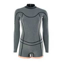 ION Amaze Womens 2mm Long Sleeve Back Zip Shorty 2023 -Kitesurfing Shop LS Back Zip shorty Inside front view 1