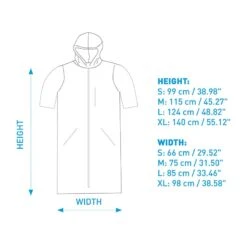 Surflogic Storm Robe SS (Short Sleeve) Unisex 11 Surflogic Storm Robe SS (Short Sleeve) Unisex -Kitesurfing Shop Measurements SS Storm Robe