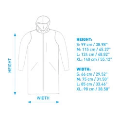 Surflogic Storm Robe LS (Long Sleeve) Unisex -Kitesurfing Shop Measurements Surflogic LS Storm Robe