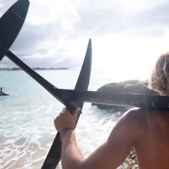 North Sonar SF Surf Series Wing Set With Aluminium Mast -Kitesurfing Shop North Sonar SF Surf Foil being carried 1
