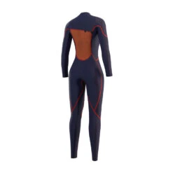 Mystic One Womens 4/3 ZipFree Wetsuit 2023 -Kitesurfing Shop One Freezip Inside lining Back View copy