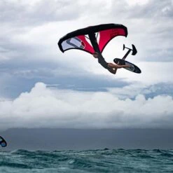 Ozone Wasp V2 Foil Wing -Kitesurfing Shop Ozone Wasp V2 Rubine Red Action Shot