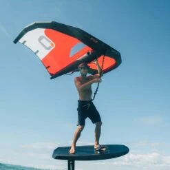 Ozone Fly V1 Foil Wing 2023 -Kitesurfing Shop Red Fly V1 in action