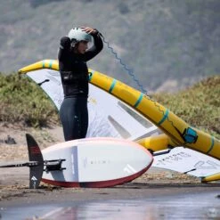 2024 ION Rush WingFoil Impact Vest With Integrated Harness -Kitesurfing Shop Rush impactharness ready for action