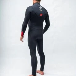 Tiki Zepha 2 Pro Series Mens 4/3 Wetsuit FZ (Front Zip) -Kitesurfing Shop Tiki Zepha FZ Back angled 1